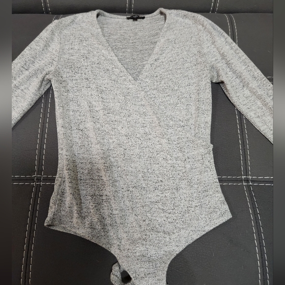 Dynamite knit salt&pepper bodysuit, Small - Picture 2 of 5